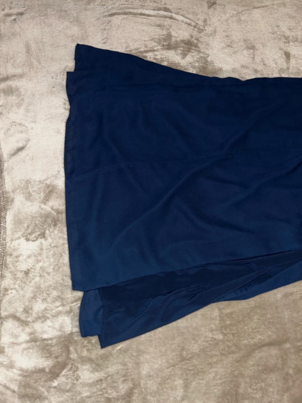 Abercrombie & Fitch Navy Off-Shoulder Maxi Dress with Side Slit M - Picture 5 of 10